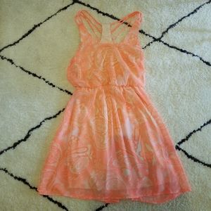 Lush Neon Coral Orange Dress S